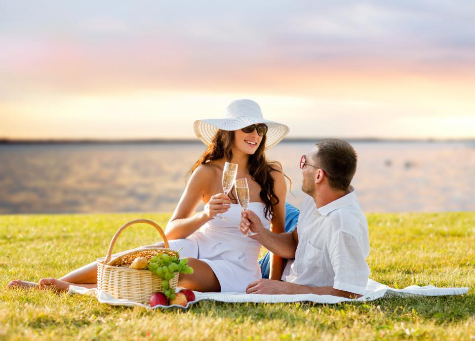 Sunset Picnic by the Beach